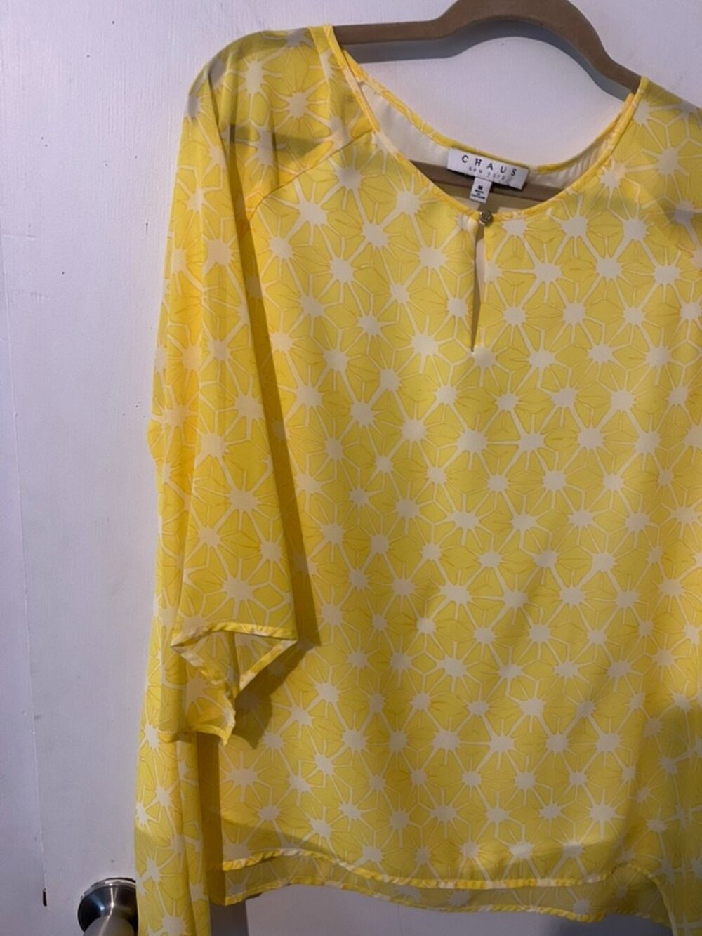 CHAUS LINED BLOUSE 3/4 SLEEVE SZ M